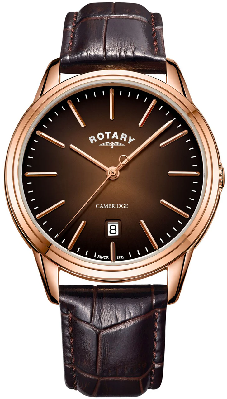 Rotary Watch Cambridge Rose Gold PVD Mens