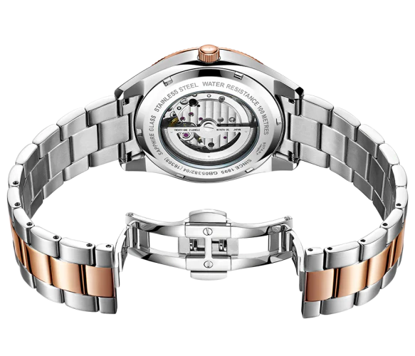 Rotary Henley Two Tone Rose Serrated Bezel Mens Watch D - Image 3