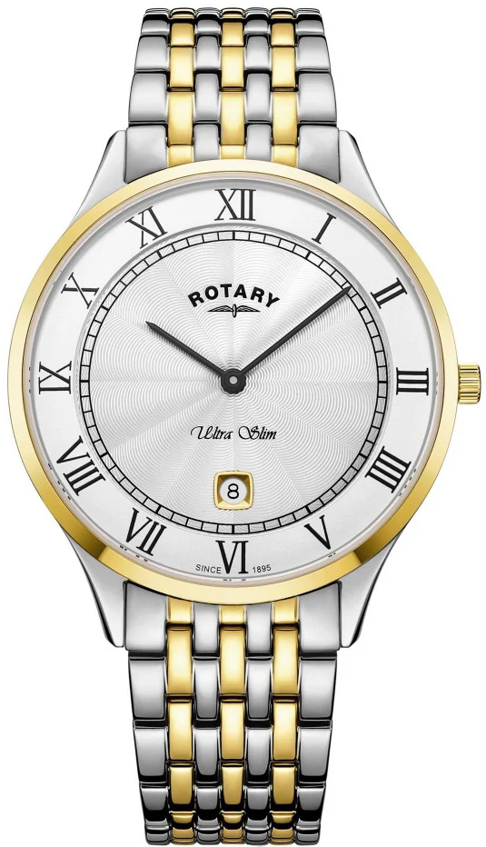 Rotary Watch Ultra Slim Two Tone Gold PVD