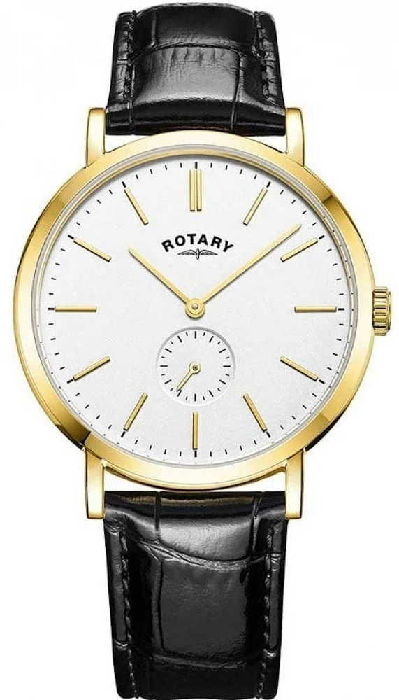 Rotary Watch Windsor Offset Gold PVD Mens