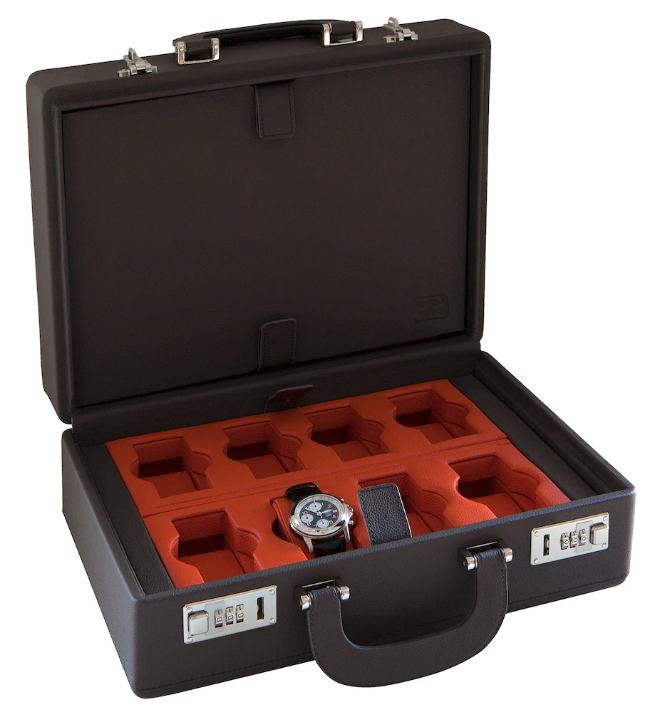 Scatola del Tempo Watch Case Valigetta 16 Grey Orange - Image 2