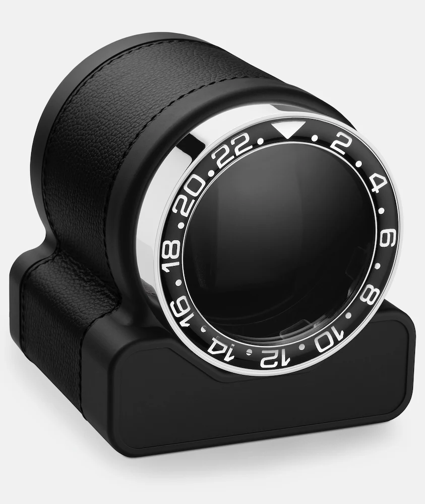 Scatola del Tempo Watch Winder Rotor One Black Black Bezel
