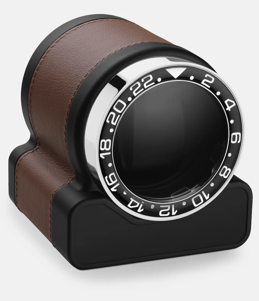 Scatola del Tempo Watch Winder Rotor One Chestnut Black Bezel