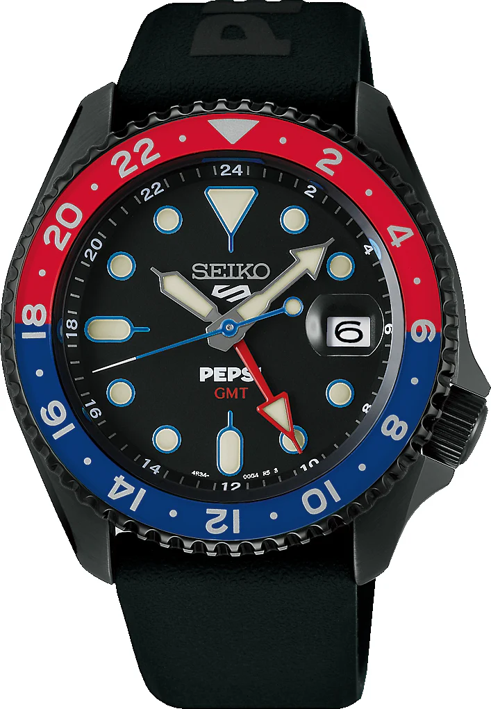 Seiko 5 Sports x Pepsi Limited Edition Collaboration In All Black Watch