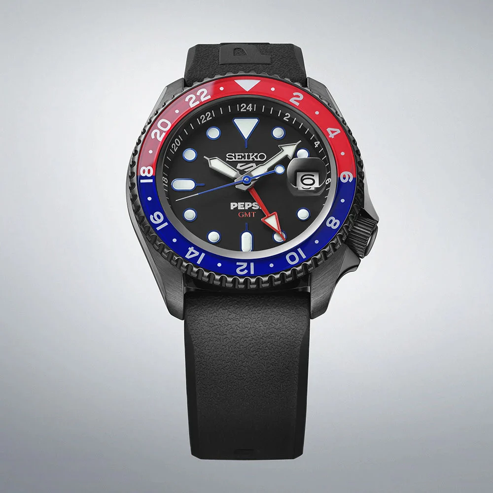 Seiko 5 Sports x Pepsi Limited Edition Collaboration In All Black Watch - Image 3