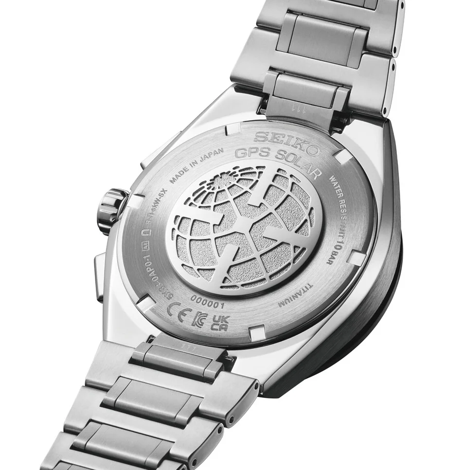 Seiko Astron Watch GPS Solar Dual Time Chronograph in Slate Blue - Image 2