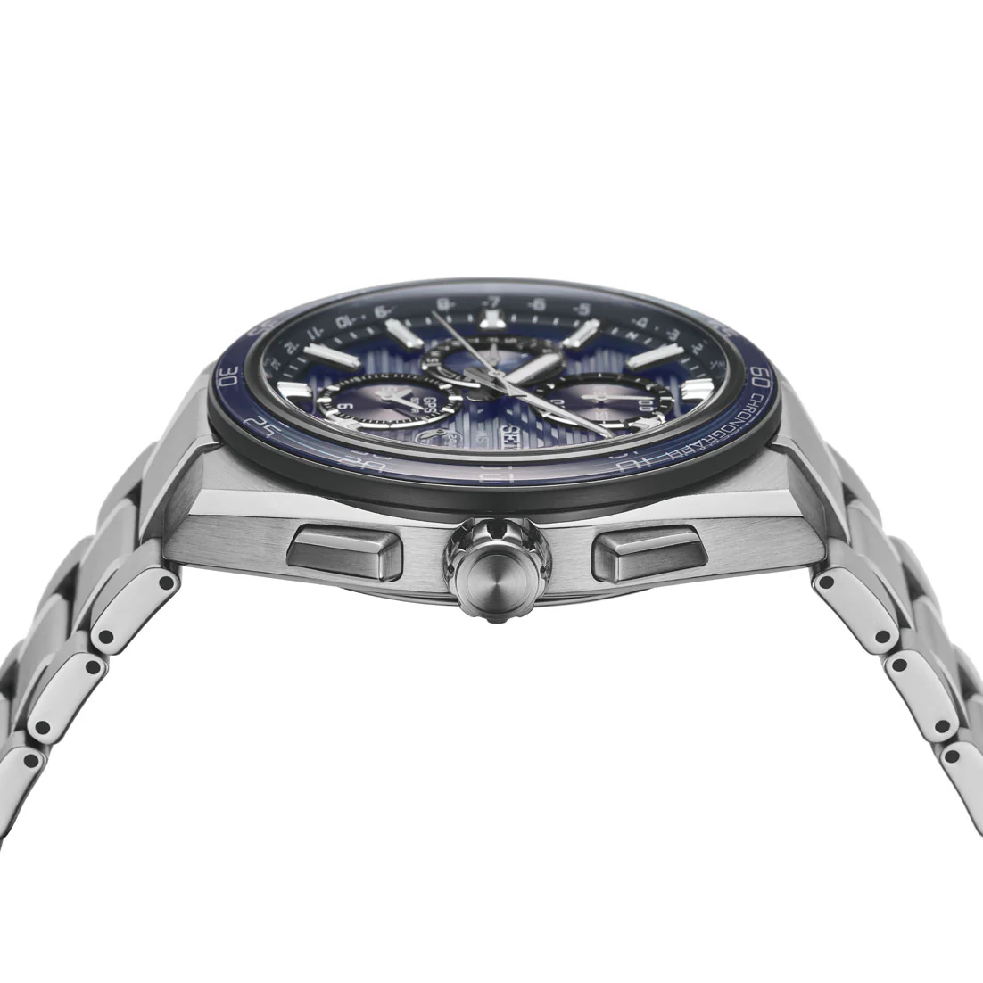 Seiko Astron Watch GPS Solar Dual Time Chronograph in Slate Blue - Image 6