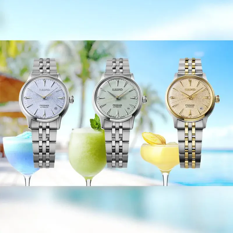 Seiko Presage Cocktail Time Frozen Skydiving Diamond Watch - Image 6