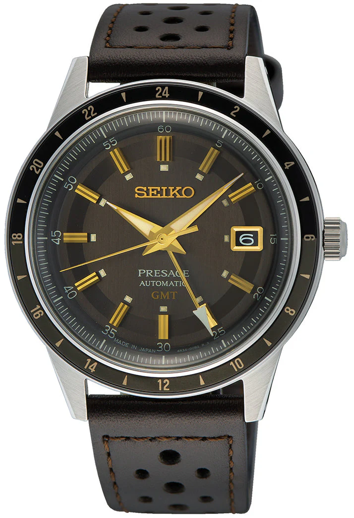 Seiko Presage Style 60s Road Trip GMT Fume Watch