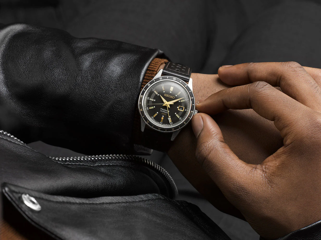 Seiko Presage Style 60s Road Trip GMT Fume Watch - Image 6
