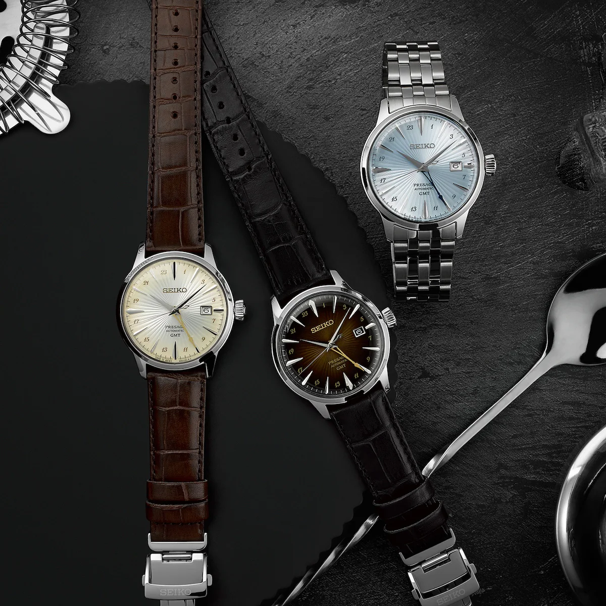 Seiko Presage Cocktail Time Acacia GMT Watch - Image 5