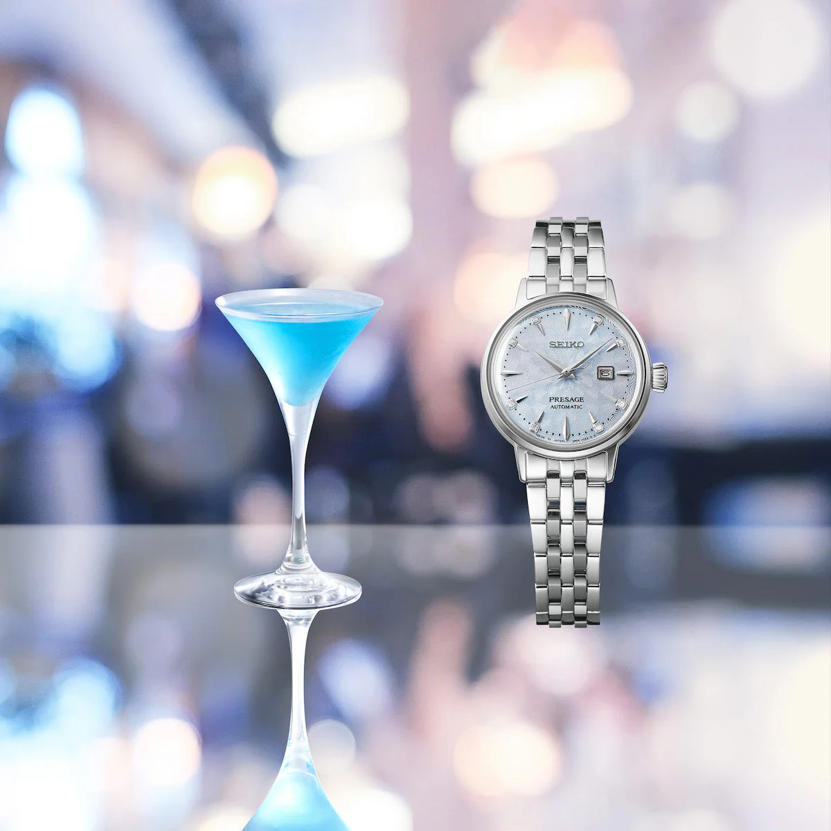 Seiko Presage Cocktail Time Skydiving Diamond Twist Watch - Image 3