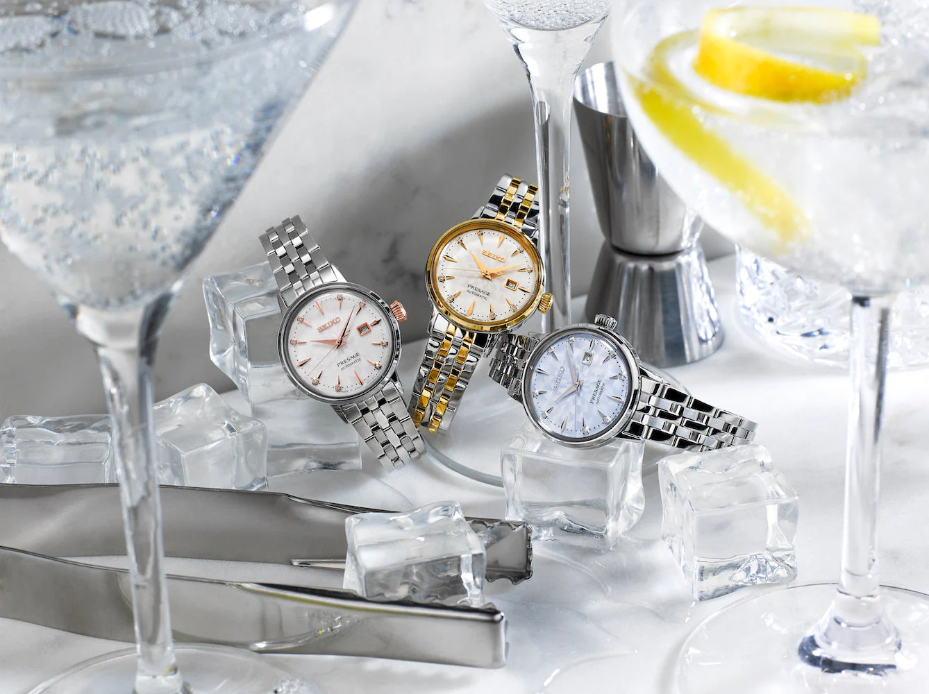 Seiko Presage Cocktail Time Skydiving Diamond Twist Watch - Image 4