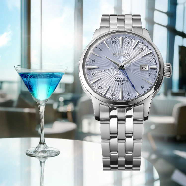 Seiko Presage Cocktail Time Skydiving GMT Watch - Image 4