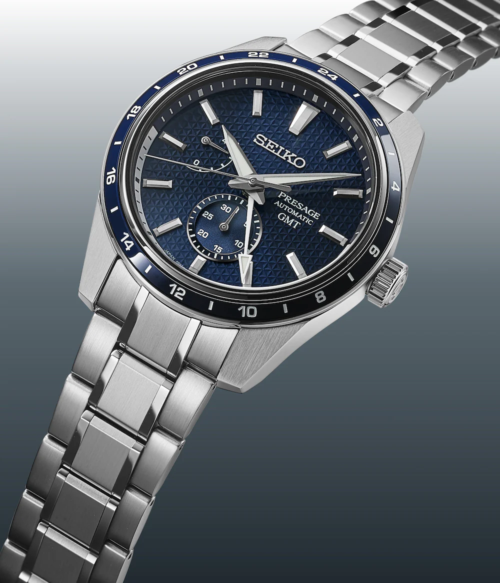 Seiko Presage Watch Sharp Edged Ao-Fuji GMT Limited Edition - Image 3
