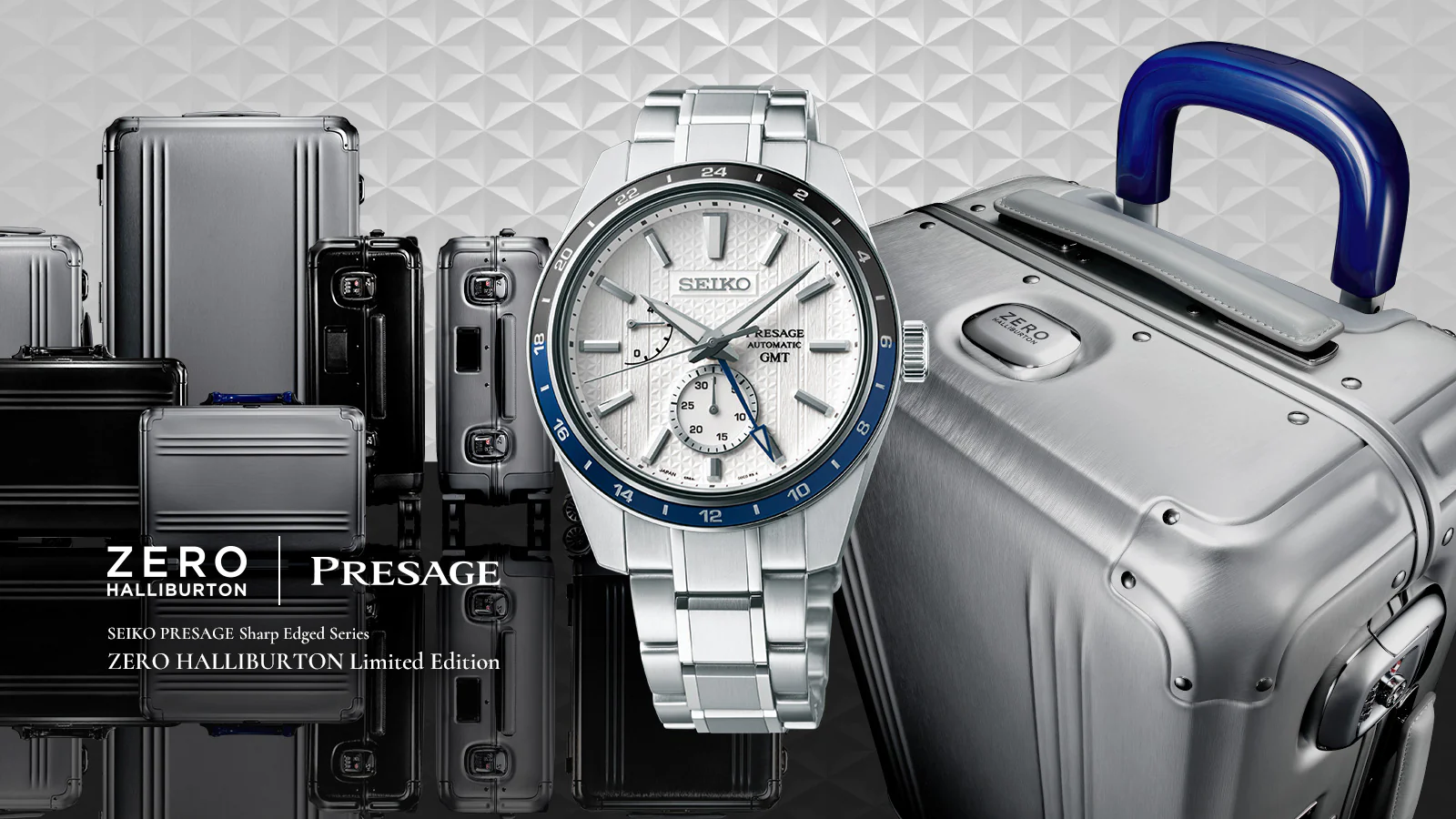Seiko Presage Watch Sharp Edged GMT X Zero Halliburton Limited Edition - Image 7