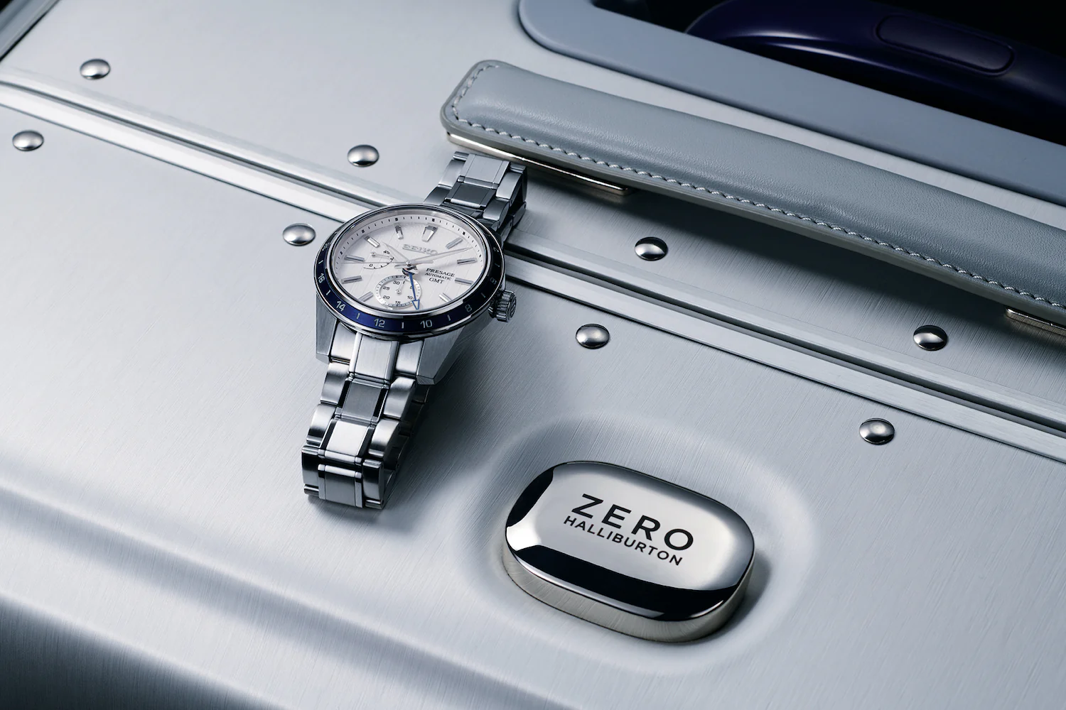 Seiko Presage Watch Sharp Edged GMT X Zero Halliburton Limited Edition - Image 8
