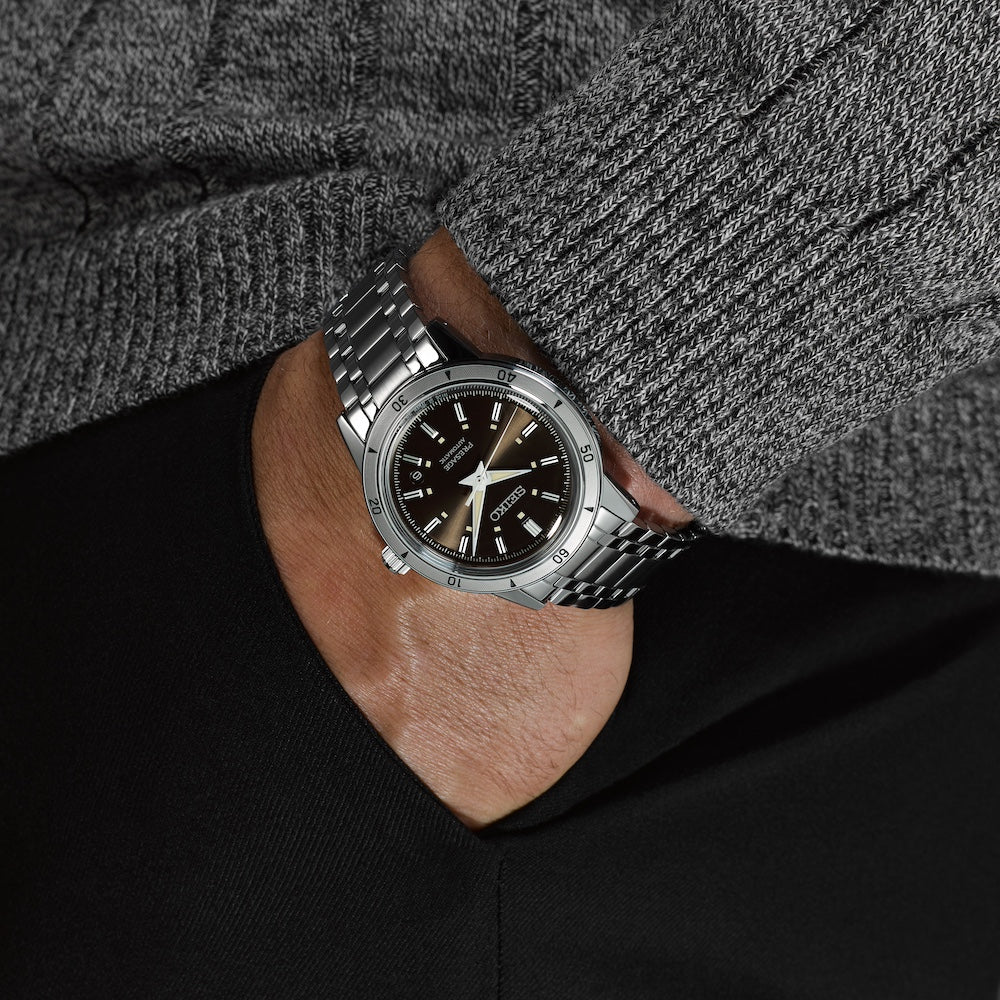 Seiko Presage Presage Style 60s Elegant Yet Rugged Brown - Image 5