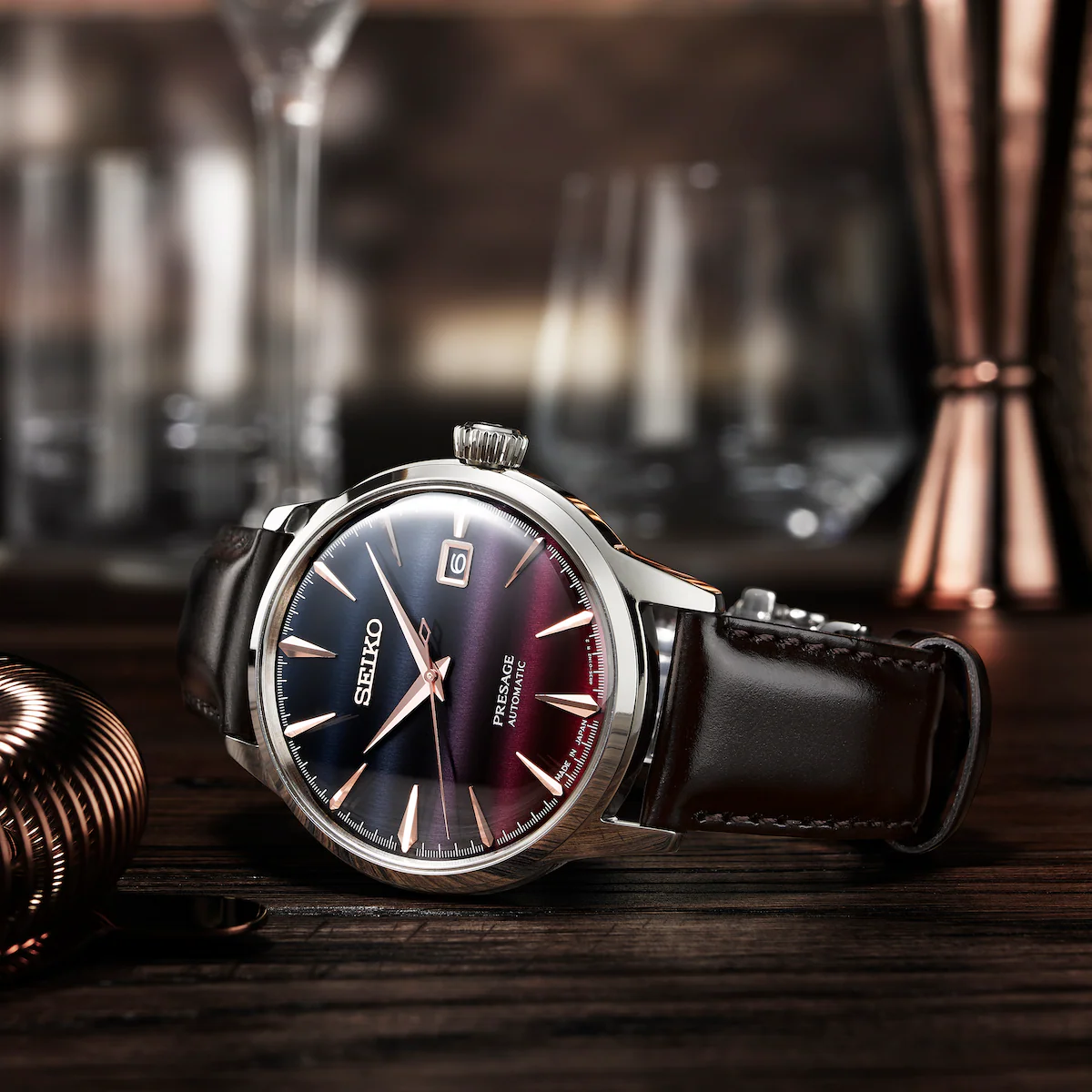 Seiko Presage Watch Cocktail Time Purple Sunset Limited Edition - Image 8