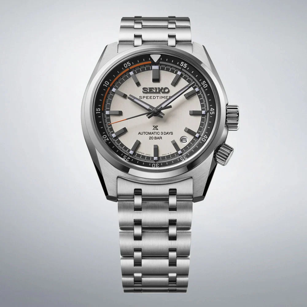 Seiko Speedtimer 6R Compact Countdown In Grey White Contrast Watch - Image 2