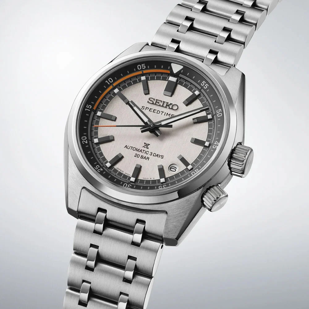 Seiko Speedtimer 6R Compact Countdown In Grey White Contrast Watch - Image 3