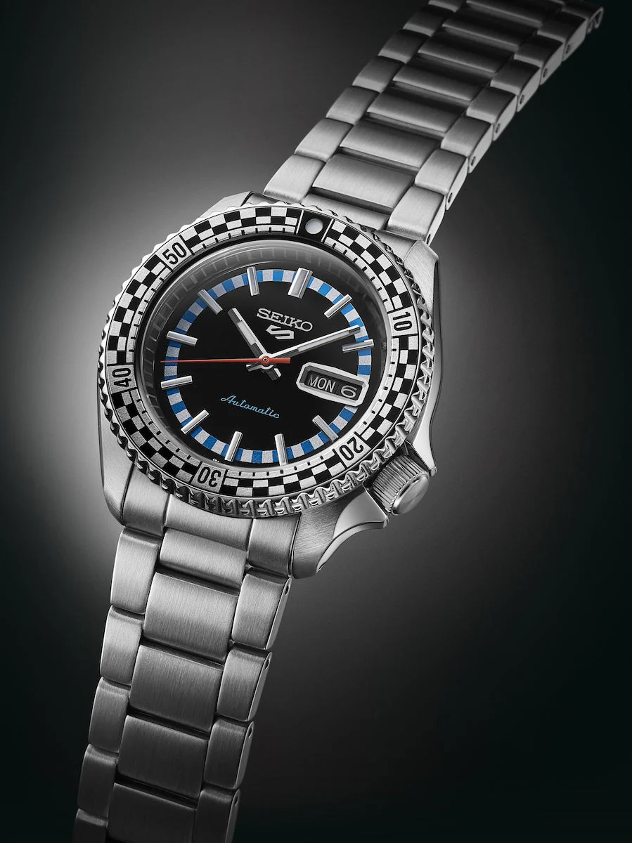 Seiko 5 Sports Black And White Checker Flag Special Edition - Image 4