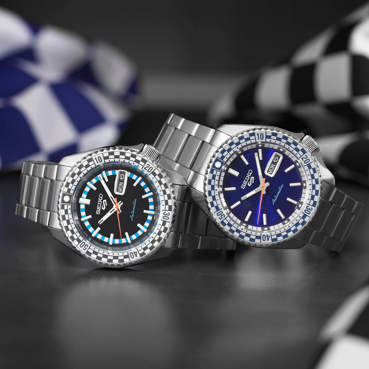 Seiko 5 Sports Black And White Checker Flag Special Edition - Image 7