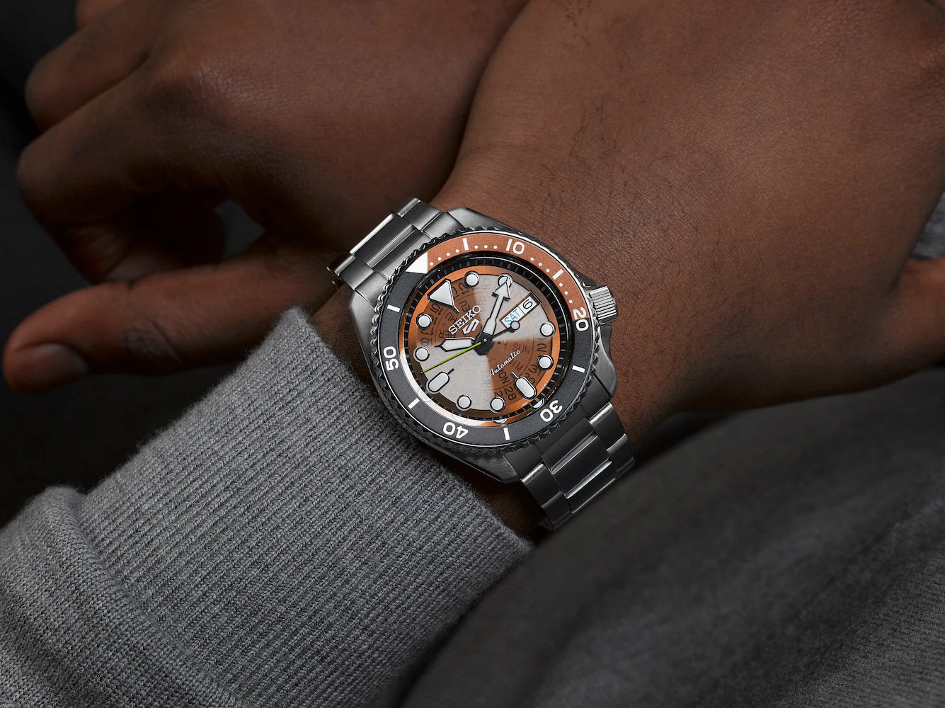 Seiko 5 Sports Skeleton Dial Watch - Image 2