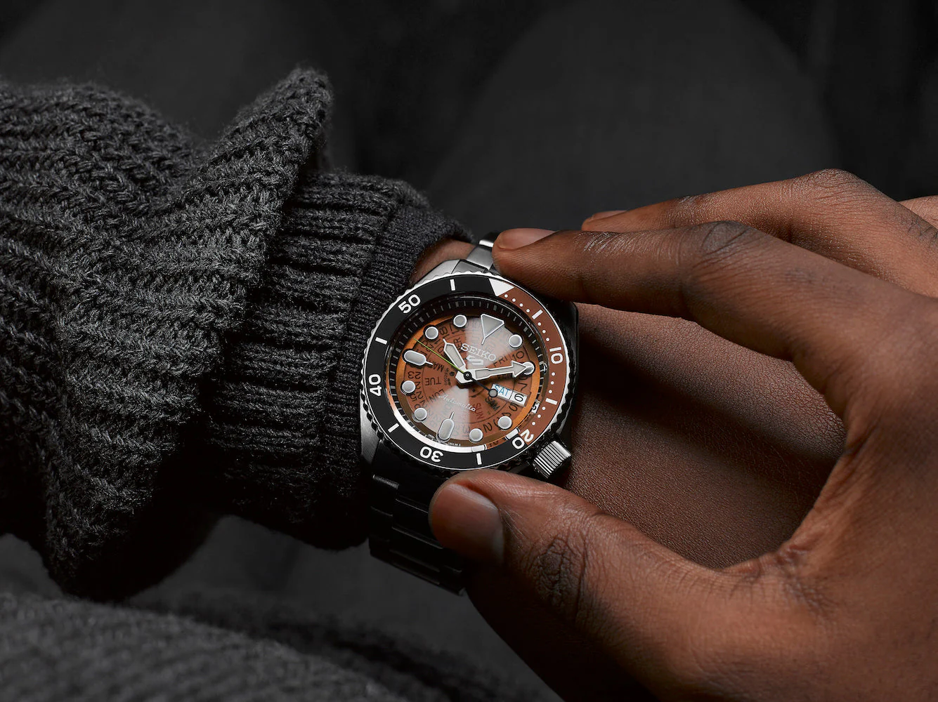 Seiko 5 Sports Skeleton Dial Watch - Image 3