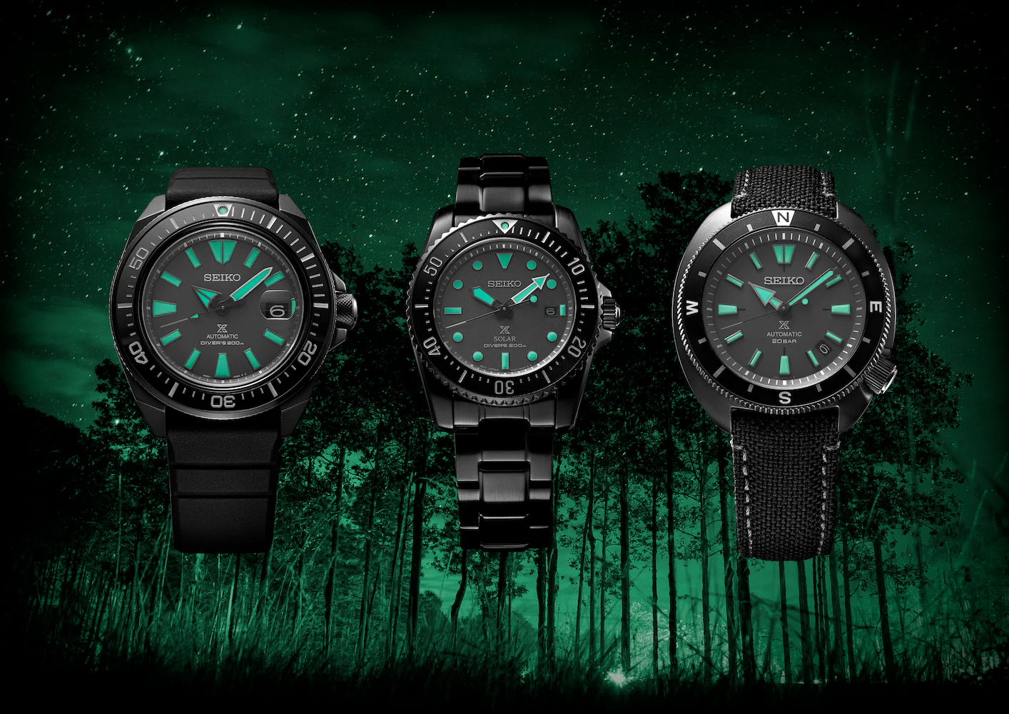 Seiko Watch Prospex Black Series Night Vision Solar Divers Limited Edition - Image 3