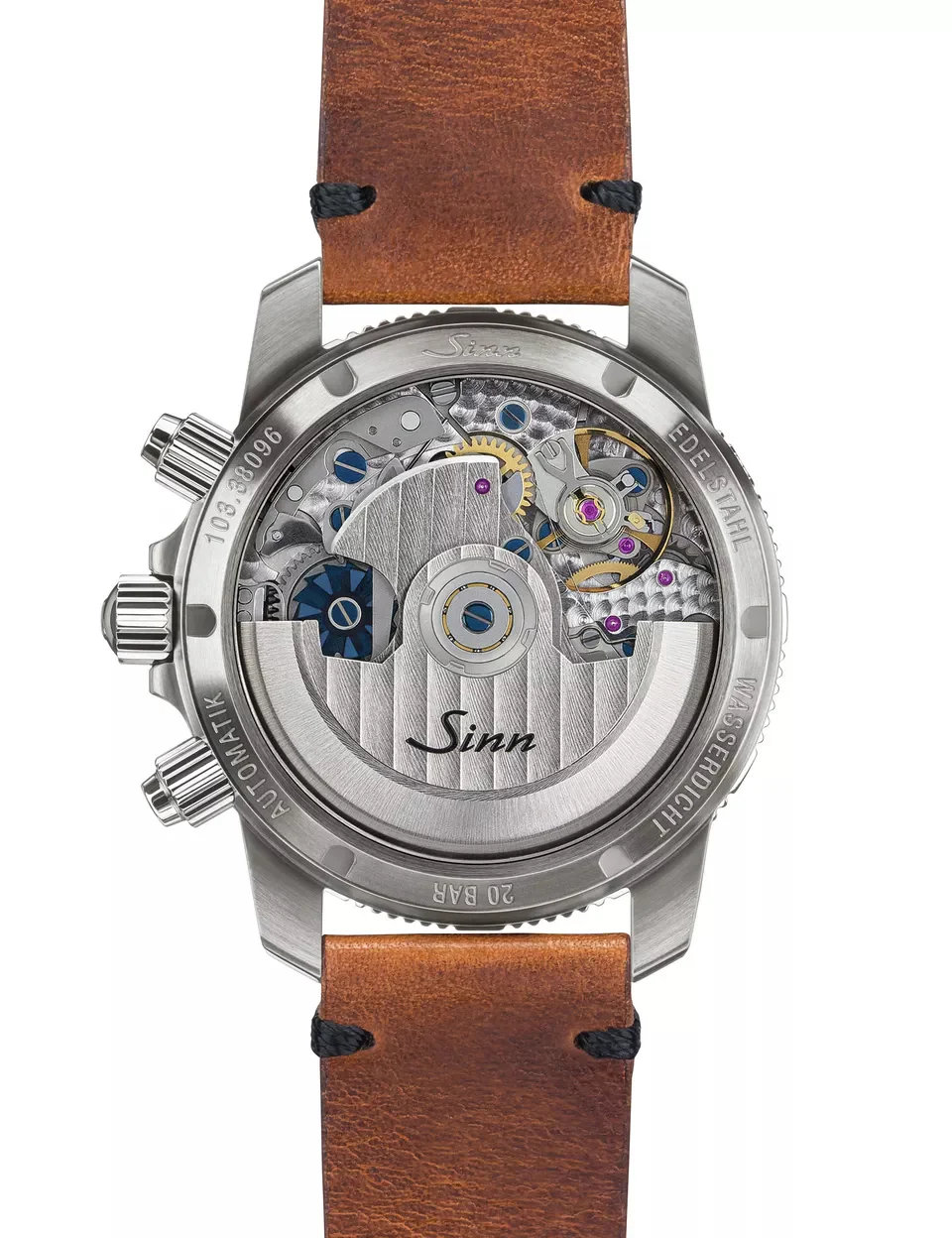 Sinn 103 St Diapal Vintage Cowhide Brown Watch - Image 3