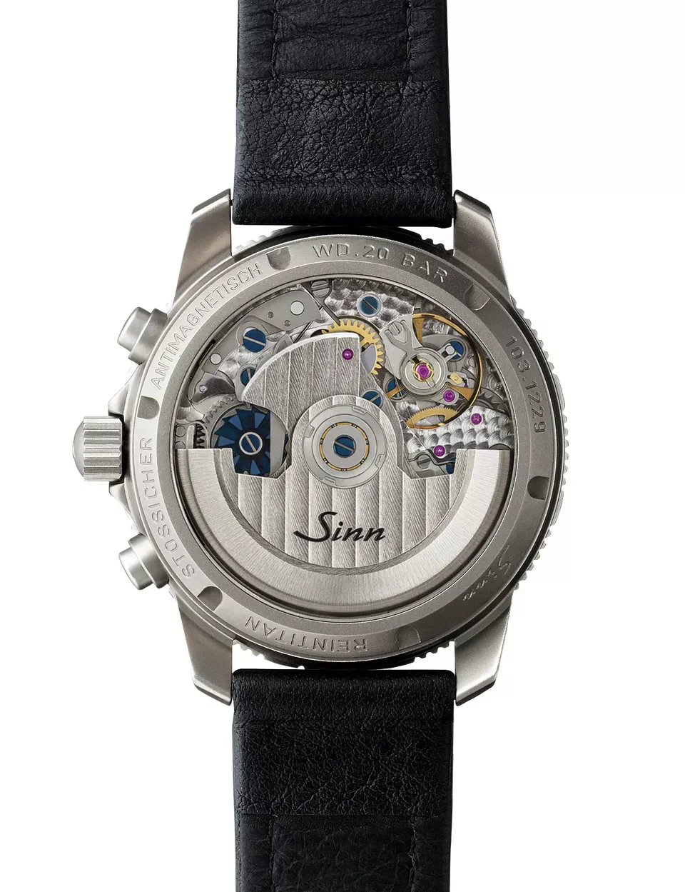 Sinn 103 Ti Diapal Vintage Cowhide Brown Watch - Image 3