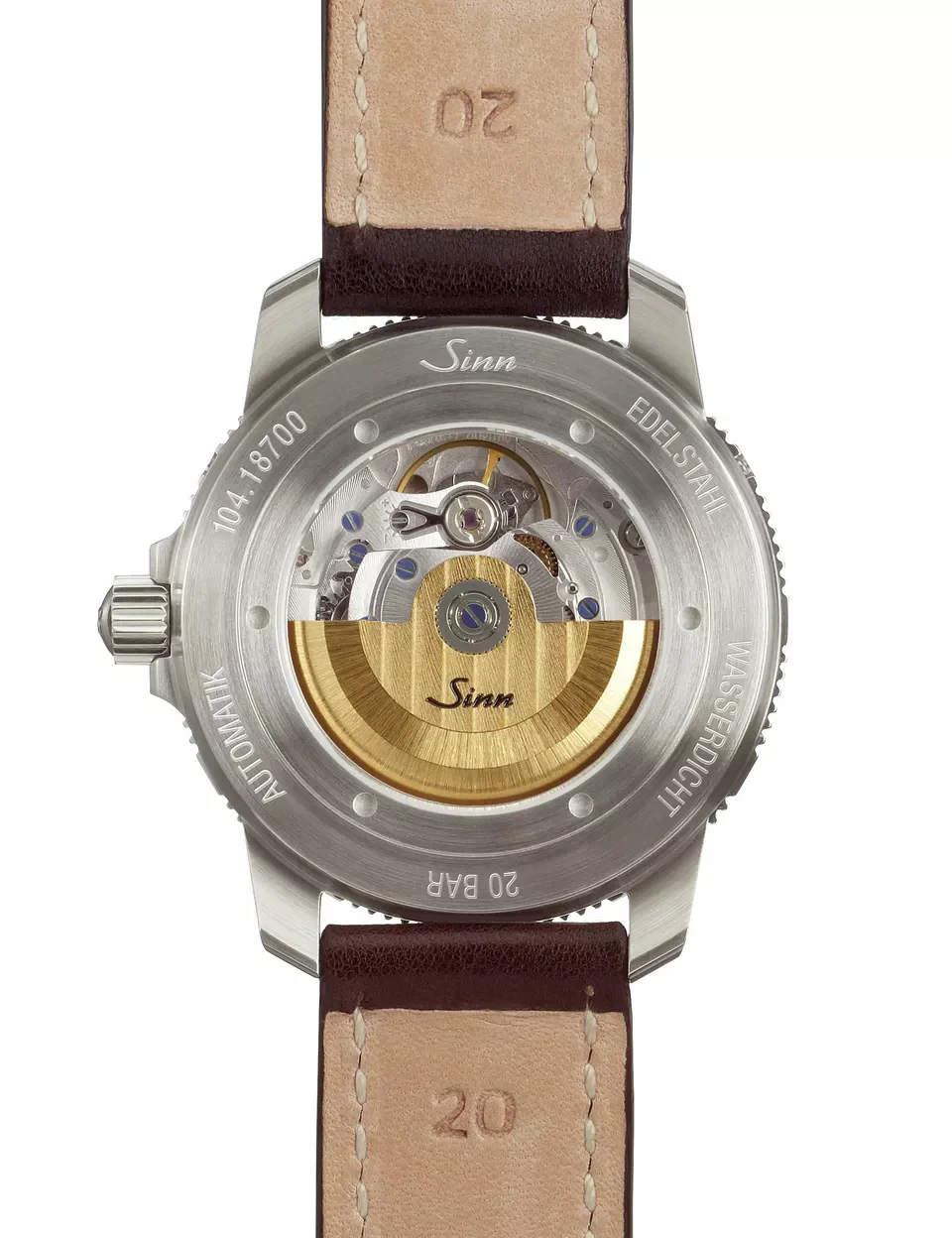 Sinn 104 St Sa I B Cowhide Vintage Brown Watch - Image 3