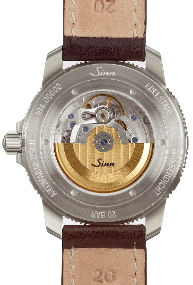 Sinn 104 St Sa I MG Vintage Leather Dark Brown Watch - Image 3