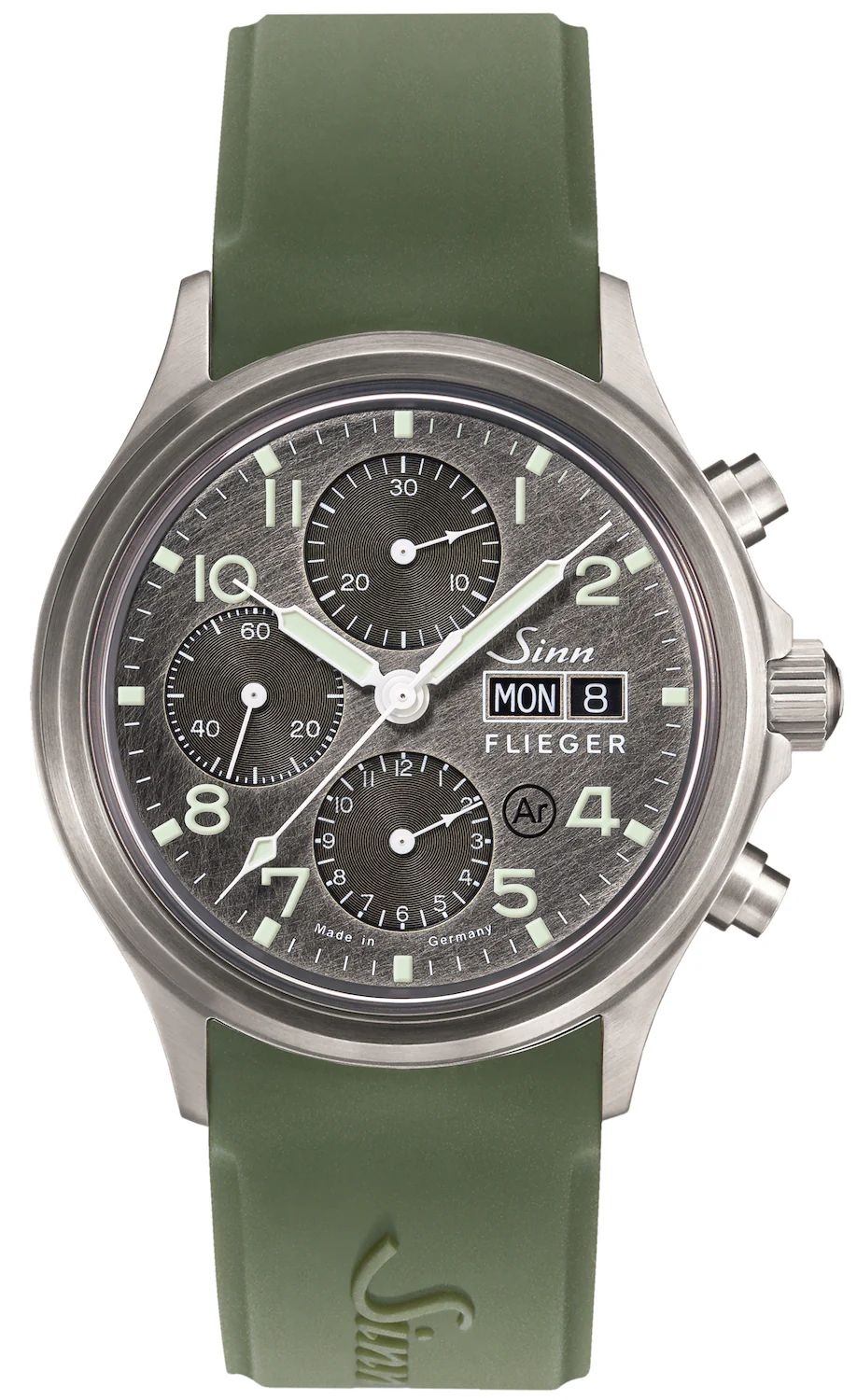 Sinn 358 Sa Pilot DS Silicone Green Watch
