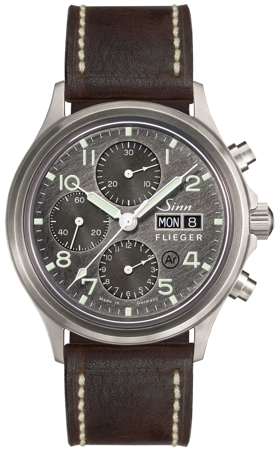 Sinn 358 Sa Pilot DS Vintage Leather Dark Brown Watch