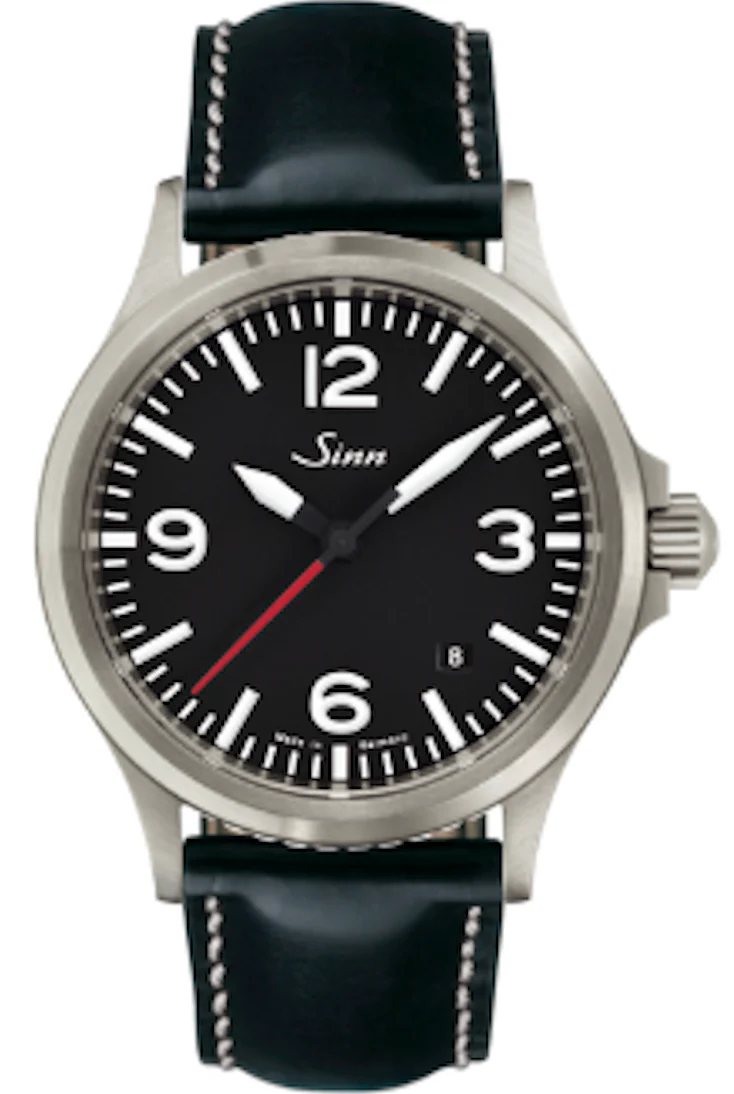 Sinn 556 A RS Black Cowhide Leather Watch