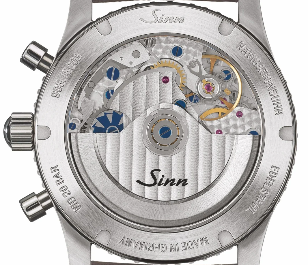 Sinn 903 St BE II Navigation Chronograph Fine Link Bracelet Watch - Image 2