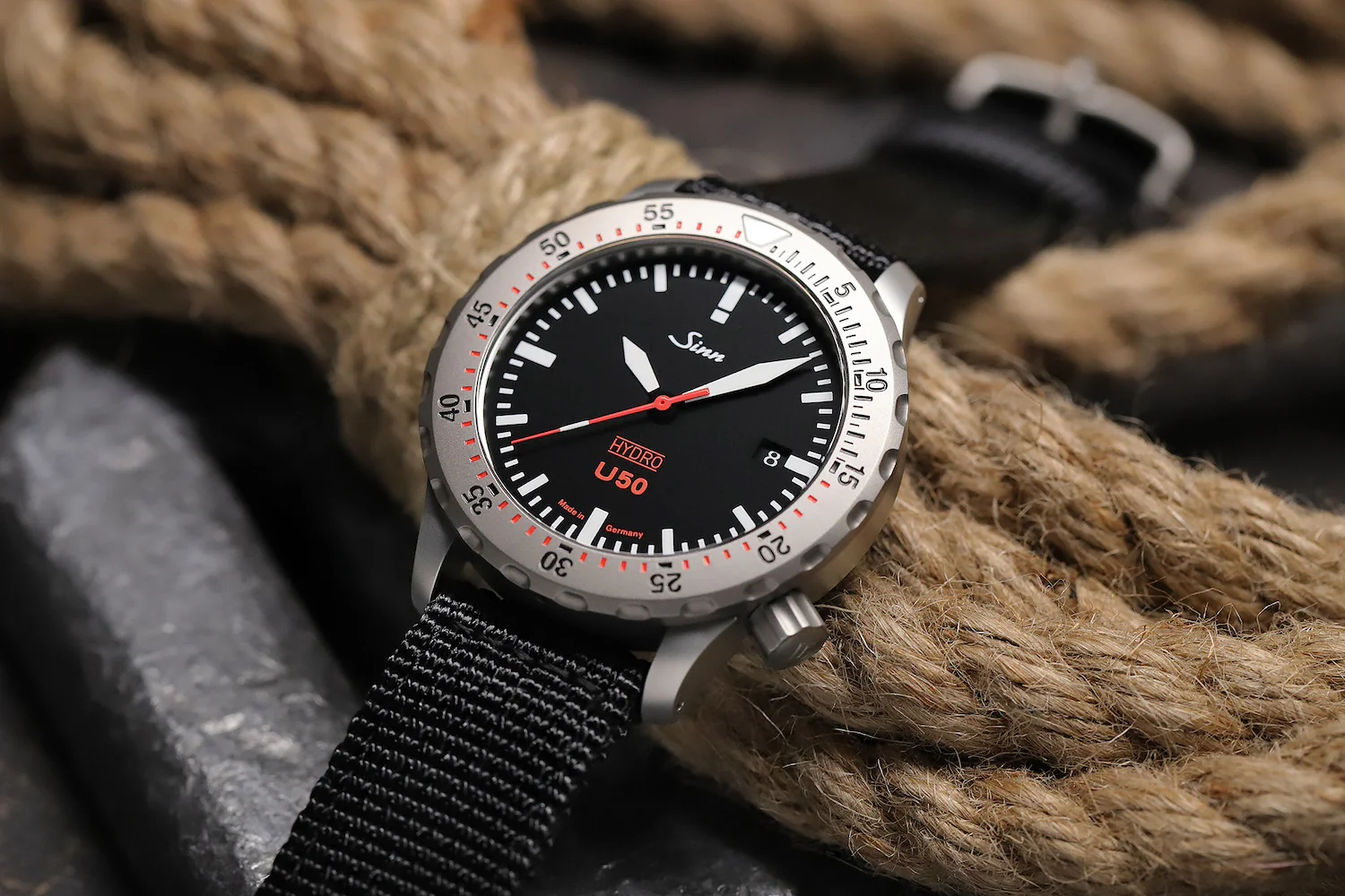 Sinn U50 Hydro Textile Olive Grey Watch - Image 6