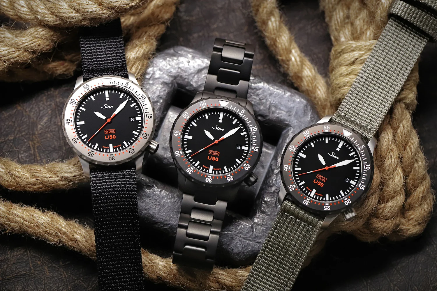 Sinn U50 Hydro Textile Olive Grey Watch - Image 7