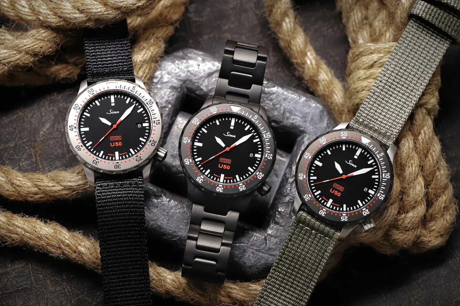 Sinn U50 Hydro S Textile Olive Grey Watch - Image 6