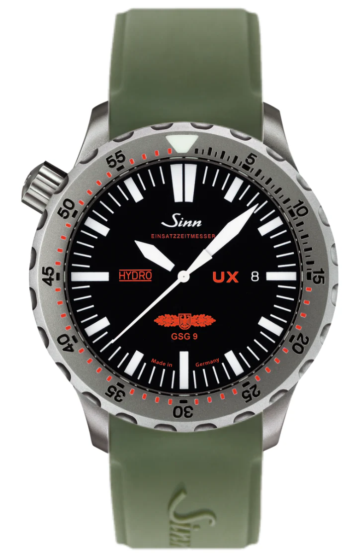 Sinn UX GSG 9 EZM 2B Tegimented Green Rubber Watch