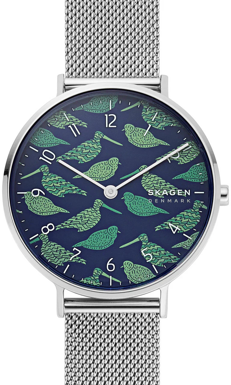 Skagen Watch Aaren Birds Blue Green Unisex