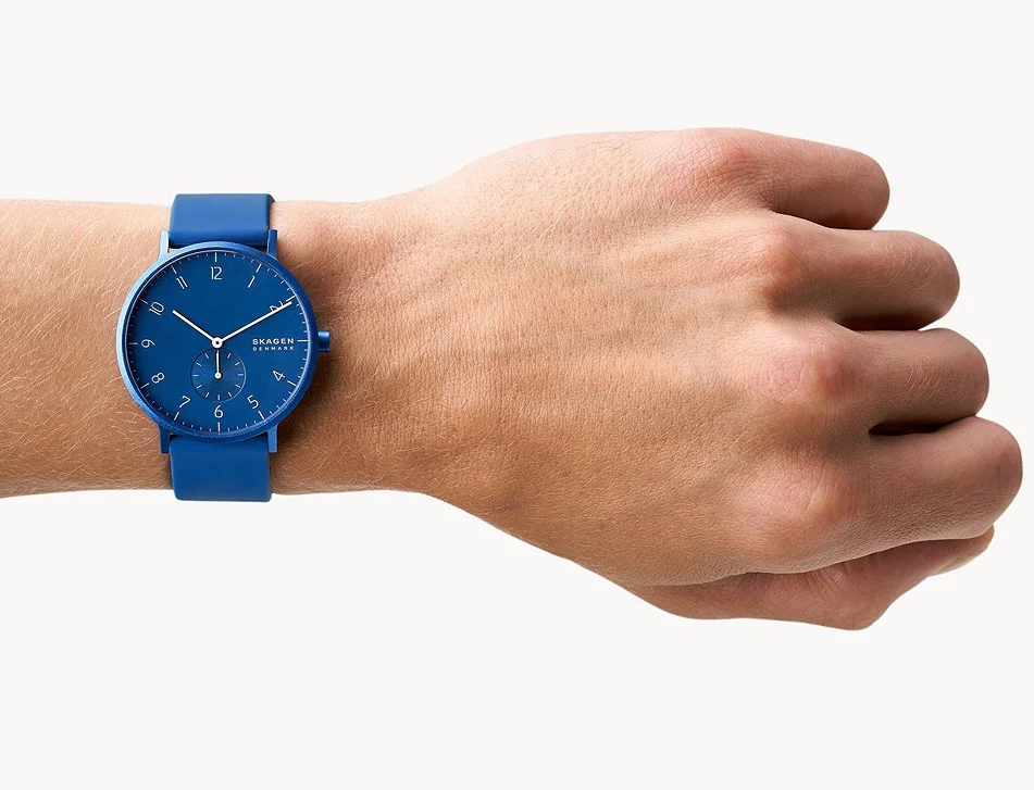 Skagen Watch Aaren Kulor Blue Silicone - Image 4