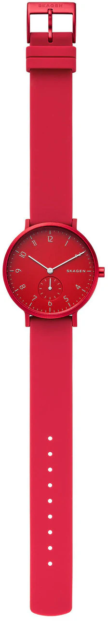 Skagen Watch Aaren Kulor Red Silicone Unisex - Image 3