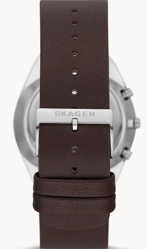 Skagen Watch Grenen Chronograph Espresso Leather Mens - Image 4