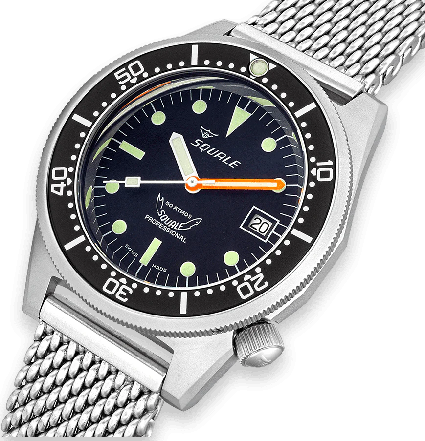 Squale Watch 1521 Black Blasted Mesh - Image 3