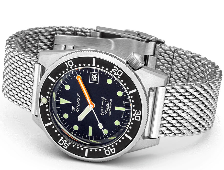 Squale Watch 1521 Black Blasted Mesh - Image 4