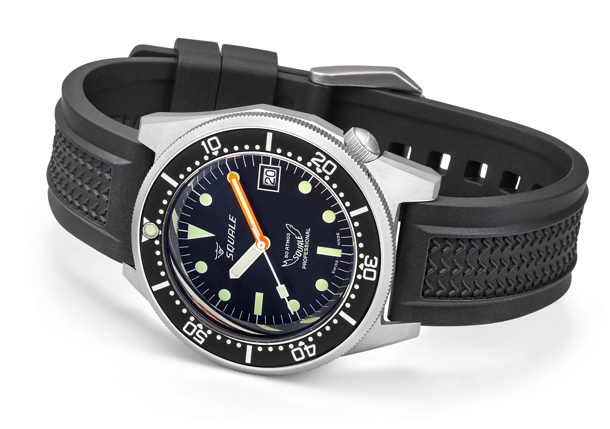 Squale 1521 Black Blasted Rubber Watch - Image 3