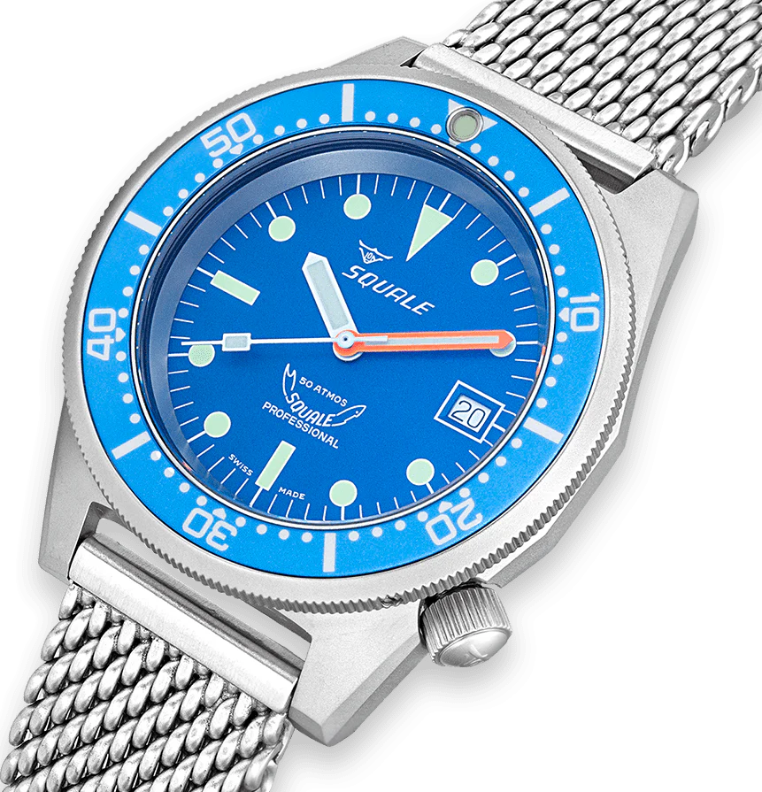 Squale Watch 1521 Blue Blasted Mesh - Image 3